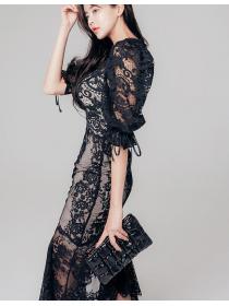 Korean Style  Lace Hollow Out Nobel Fashion Suits 
