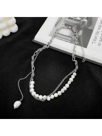 Korean fashion natural pearl necklace Jewely Simple Elegant Women’s Brass Ladies Accessories