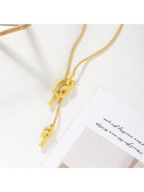 Korean fashion Sailor knot Matching Necklace Jewely Simple Elegant Women’s copper Ladies Accessories