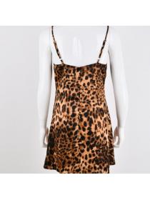 Outlet Hot style Fashion hot girl matching suspenders leopard print sexy dress