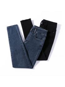 Outlet slimming tall tight-fitting high-waist pencil jeans