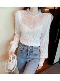 On Sale Lace Hollow Out Fashion Nobel Blouse 