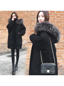 Outlet Mid-length plus size women's winter Korean maternity coat