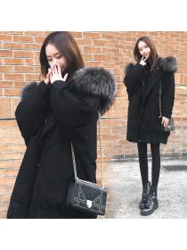 Outlet Mid-length plus size women's winter Korean maternity coat