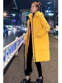 Outlet Korean fashion thick down jacket Long coat for women 