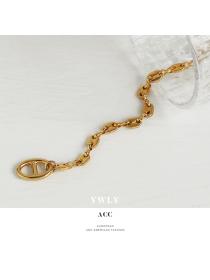Korean fashion Women's chain hollow bracelet Jewely Simple Elegant Women’s copper Ladies Accessories