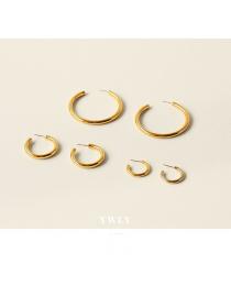 Korean fashiongold-plated brass earrings Jewely Simple Elegant Women’s brass Ladies Accessories