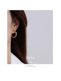 Korean fashiongold-plated brass earrings Jewely Simple Elegant Women’s brass Ladies Accessories