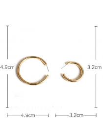 Korean fashiongold-plated brass earrings Jewely Simple Elegant Women’s brass Ladies Accessories