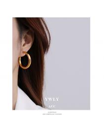 Korean fashiongold-plated brass earrings Jewely Simple Elegant Women’s brass Ladies Accessories