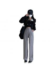 Outlet Loose high waist slimming casual trousers suit pants for women