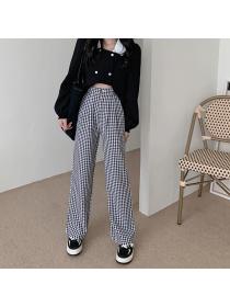 Outlet Loose high waist slimming casual trousers suit pants for women
