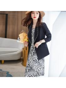 Outlet Beaded white suit new Korean styleslim suit jacket for women