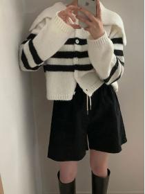 Outlet Korean fashion vintage style lapel cardigan for women