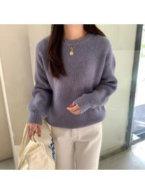 Outlet Korean style warm knit pullover for women 