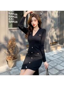 Outlet Knitted tender fashion and elegant dress for women