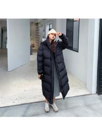 Outlet Winter new Korean mid-length over-the-knee Long coat