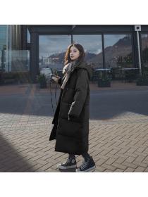 Outlet Korean style loose mid-length Long jacket winter Long coat