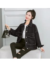 Outlet Spring denim coat loose Casual work clothing for women