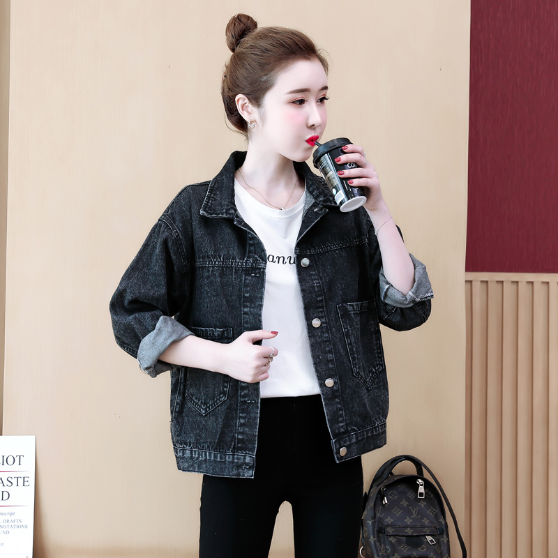 Outlet Japanese style denim student Korean style coat for women