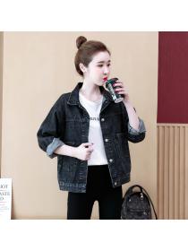 Outlet Japanese style denim student Korean style coat for women