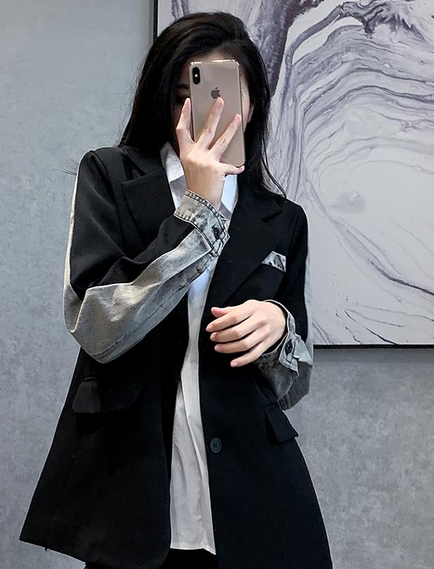 Korean Style Color Matching Fashion Blazer Coat 