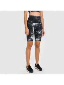 Outlet High waist hip-lifting yoga pants tie-dye printed sports pants