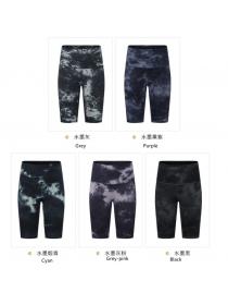 Outlet High waist hip-lifting yoga pants tie-dye printed sports pants