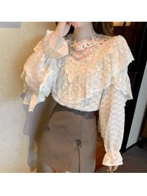 European Style Doll  Collars Drape Fashion Blouse 