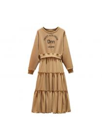 Outlet Spring new mid-length French style Plus size dress
