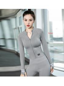 New yoga Long Sleeve Fitness Sports Zipper Coat