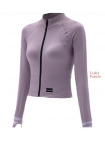 New yoga Long Sleeve Fitness Sports Zipper Coat