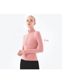 New Yoga Long Sleeve Fitness Sports Zipper Coat