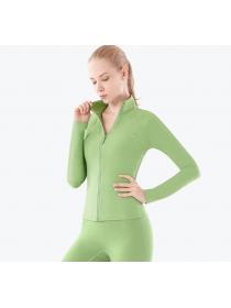 New Yoga Long Sleeve Fitness Sports Zipper Coat