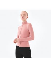 New Yoga Long Sleeve Fitness Sports Zipper Coat