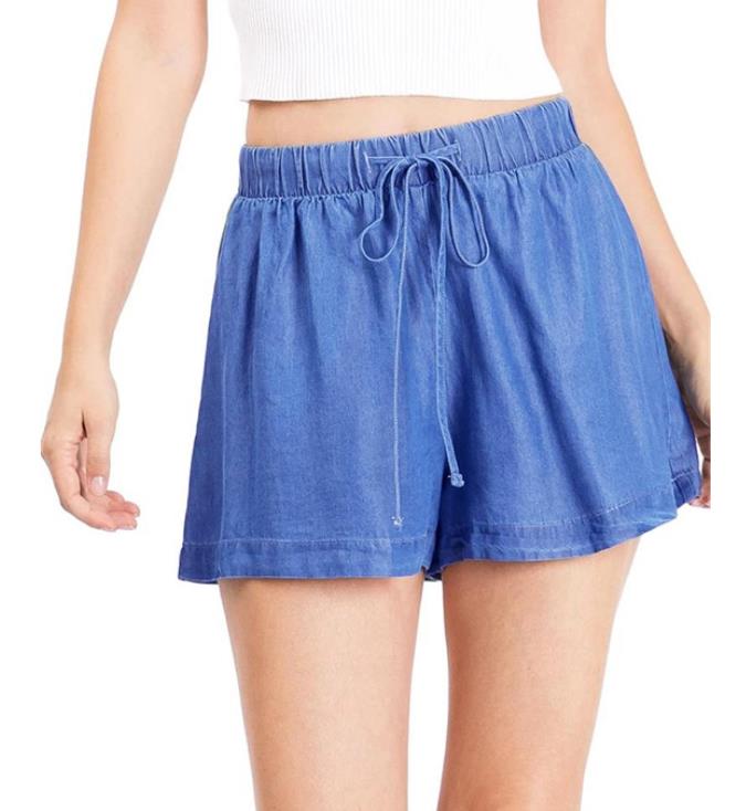 European  Style Loose Lace  Up Short Pants