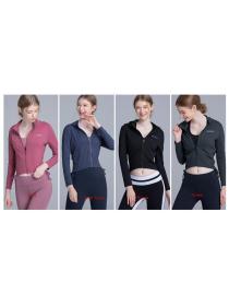 Outlet European fashion yoga tops long-sleeved fitness clothes quick-drying clothes 