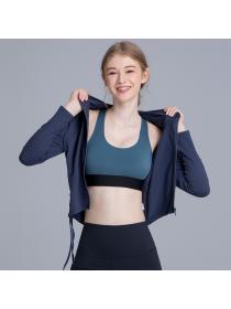 Outlet European fashion yoga tops long-sleeved fitness clothes quick-drying clothes 