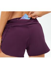 Anti-glare Sports Shorts Women's Lined Loose Gym Running Outside Wear Drawstring Yoga Pants