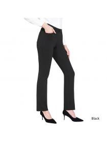 Outlet New style elastic high waist slim yoga trousers business casual bell-bottomed pants for women