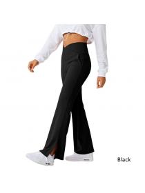 Outlet New style yoga pants split high-waist stretch belly dance trousers