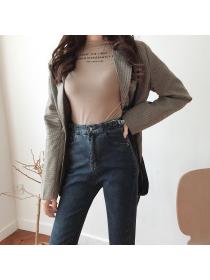 Outlet Fashion high-waist stretch jeans