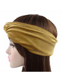 Outlet Ladies Cross Sports Headband Gold Velvet Hood Sports Hairband