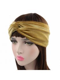 Outlet Ladies Cross Sports Headband Gold Velvet Hood Sports Hairband