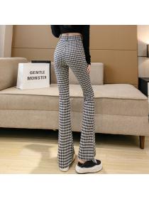 Outlet women's spring and summer high-waisted slim casual pants