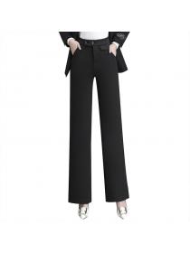 Outlet Spring new black matching Korean fashion wide-leg pants