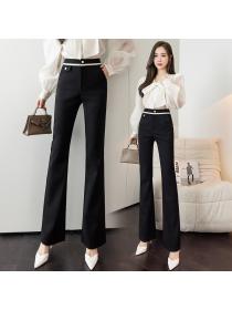 Outlet Fashionable high-waist flared pants