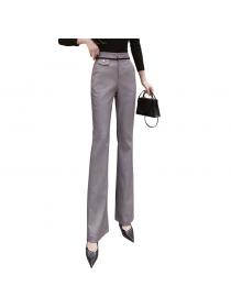 Outlet Fashionable high-waist flared pants