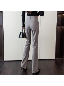 Outlet Korean fashion fashionable high-waist matching slim casual pants