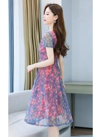 Outlet Floral chiffon summer fashionable thin dress